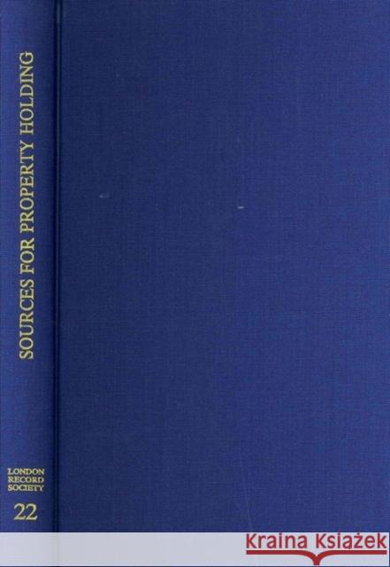 A Survey of Documentary Sources for Property Holding in London Before the Great Fire Derek Keene Vanessa Harding 9780900952227 London Record Society - książka