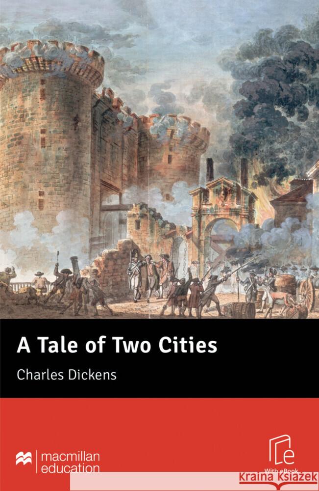A Tale of Two Cities, m. 1 Buch, m. 1 Beilage Dickens, Charles 9783196329568 Hueber - książka