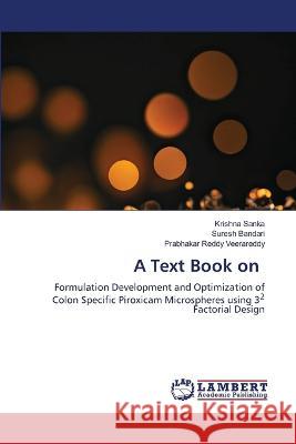 A Text Book on Krishna Sanka Suresh Bandari Prabhakar Reddy Veerareddy 9786206149477 LAP Lambert Academic Publishing - książka