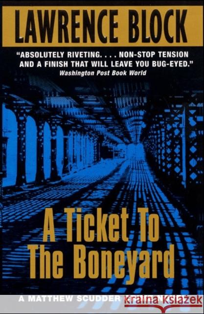 A Ticket to the Boneyard Lawrence Block 9780380709946 Avon Books - książka