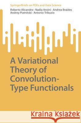 A Variational Theory of Convolution-Type Functionals Roberto Alicandro Nadia Ansini Andrea Braides 9789819906840 Springer - książka