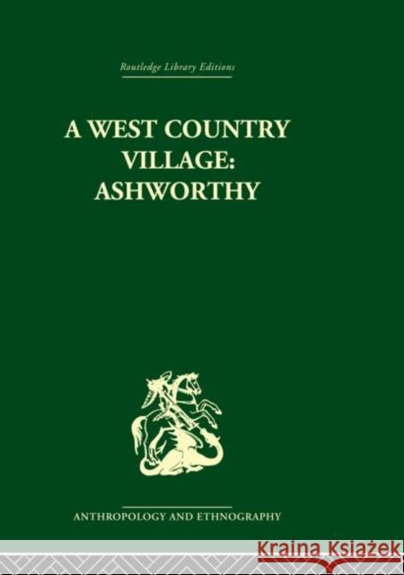 A West Country Village Ashworthy W. M. Williams 9780415330145 Routledge - książka