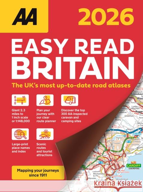 AA Easy Read Atlas Britain 2026  9780749584436 AA Publishing - książka