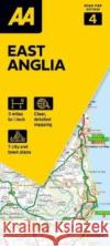 AA Road Map East Anglia  9780749584092 AA Publishing