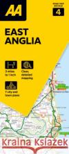 AA Road Map East Anglia  9780749584672 AA Publishing