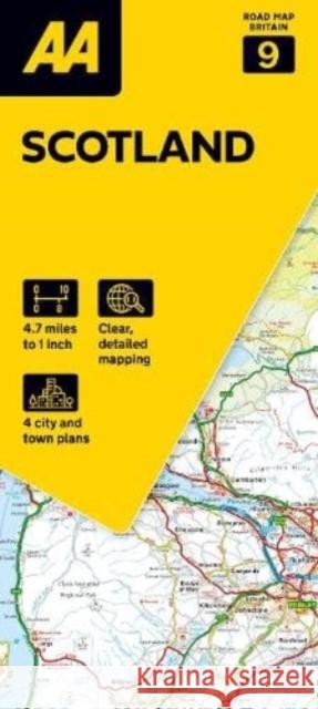 AA Road Map Scotland  9780749584146 AA Publishing - książka