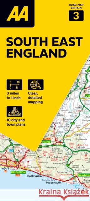 AA Road Map South East England  9780749584665 AA Publishing - książka