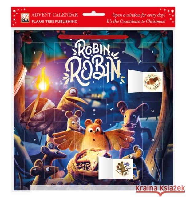 Aardman: Robin Robin Advent Calendar (with stickers) Flame Tree Studio 9781804170908 Flame Tree Publishing - książka