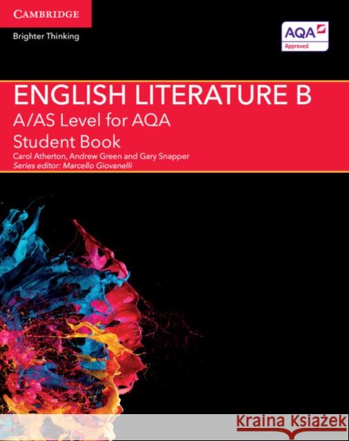 A/AS Level English Literature B for AQA Student Book Gary Snapper 9781107468023 Cambridge University Press - książka