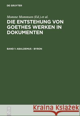 Abaldemus - Byron Momme Mommsen Katharina Mommsen Christoph Michel 9783110189872 Walter de Gruyter - książka