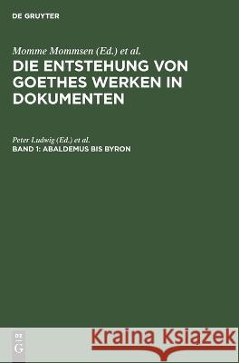 Abaldemus Bis Byron Katharina Mommsen, No Contributor 9783112617434 De Gruyter - książka