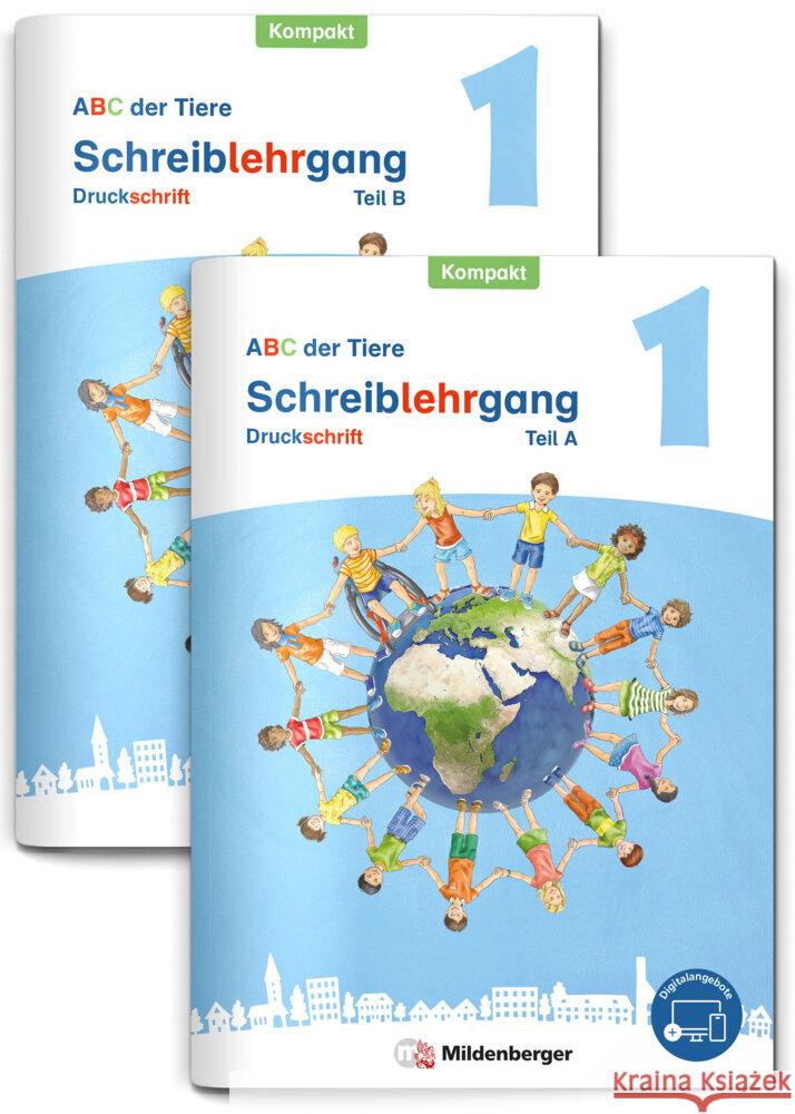 ABC der Tiere 1 Neubearbeitung - Arbeitsheft Druckschrift Kompakt, Teil A und B, 2 Teile Hahn, Mareike, Kuhn, Klaus, Mrowka-Nienstedt, Kerstin 9783619147335 Mildenberger - książka