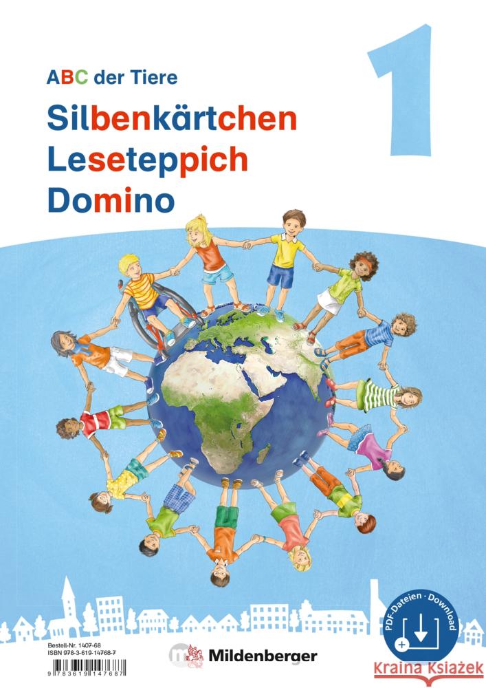 ABC der Tiere 1 Neubearbeitung - Silbenkärtchen, Leseteppiche, Domino Kuhn, Klaus, Hahn, Mareike, Mrowka-Nienstedt, Kerstin 9783619147687 Mildenberger - książka