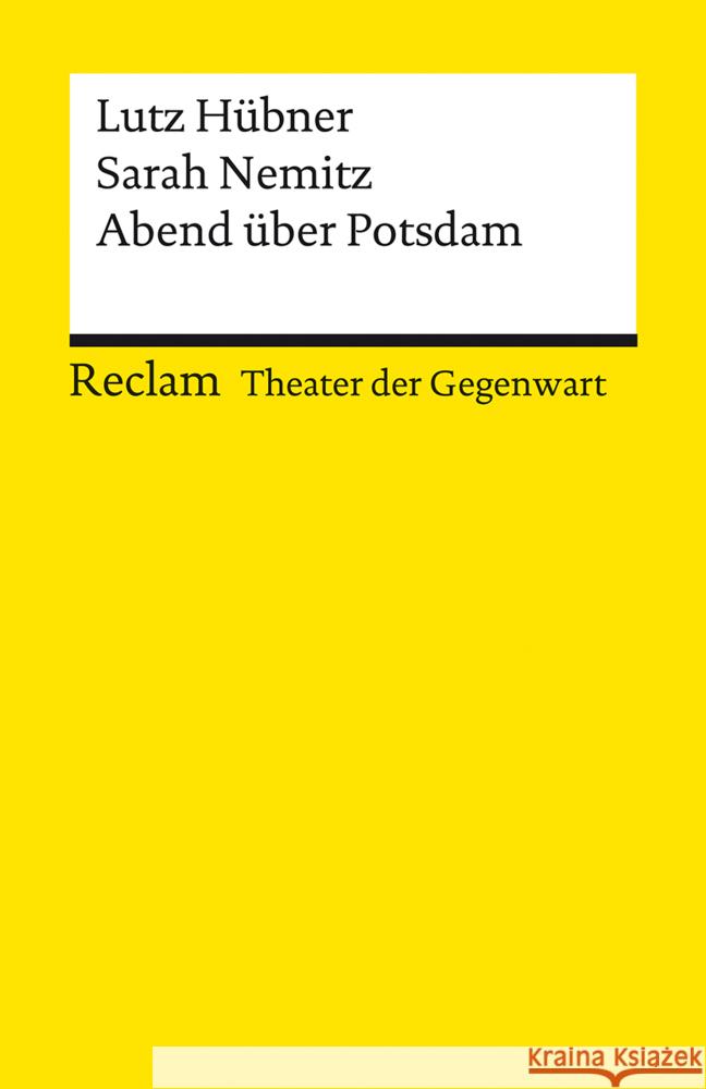 Abend über Potsdam Hübner, Lutz, Nemitz, Sarah 9783150141755 Reclam, Ditzingen - książka
