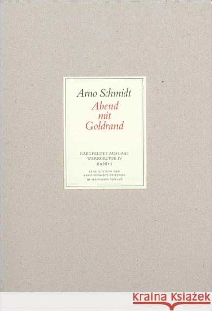 Abend mit Goldrand : Eine MärchenPosse Schmidt, Arno   9783518800645 Suhrkamp - książka
