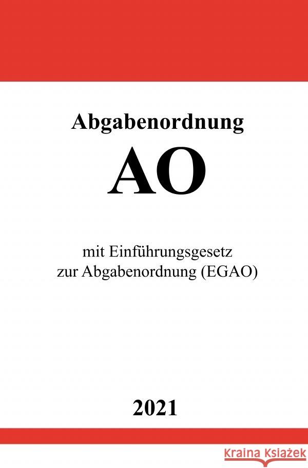 Abgabenordnung (AO) Studier, Ronny 9783754908518 epubli - książka