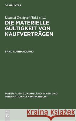 Abhandlung Zweigert, Konrad 9783112305355 de Gruyter - książka