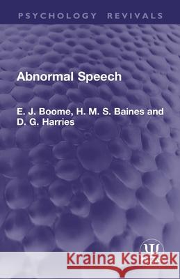 Abnormal Speech D. G. Harries 9781032934273 Routledge - książka
