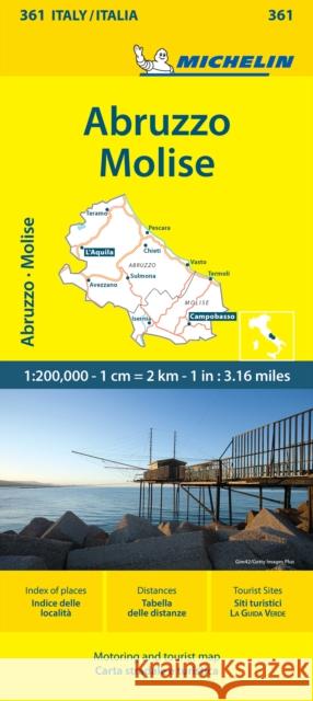 Abruzzo & Molise - Michelin Local Map 361 Michelin 9782067268012 Michelin Editions des Voyages - książka