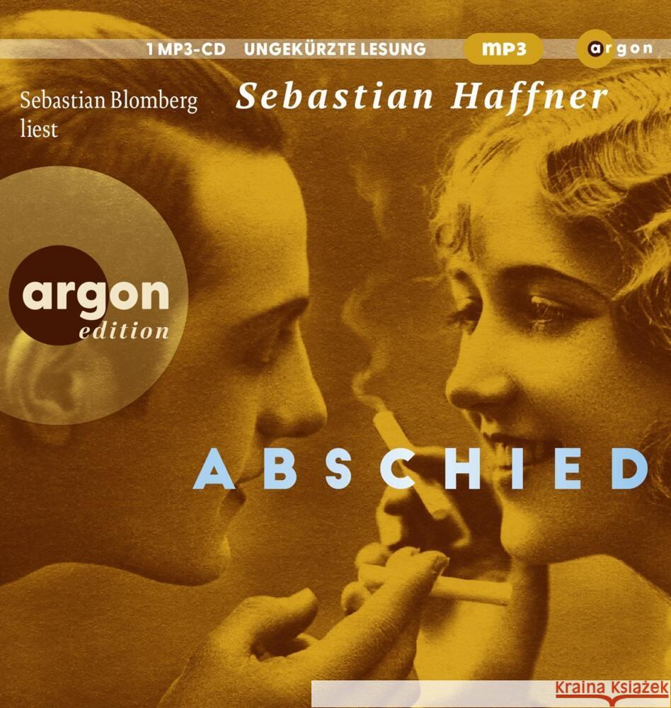 Abschied, 1 Audio-CD, 1 MP3 Haffner, Sebastian 9783839822081 Argon Verlag - książka