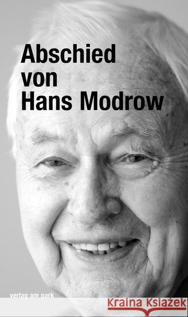 Abschied von Hans Modrow  9783897933743 Verlag am Park - książka