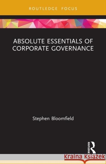 Absolute Essentials of Corporate Governance  9780367557850 Routledge - książka