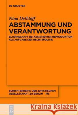 Abstammung und Verantwortung Nina Dethloff 9783110558692 De Gruyter - książka