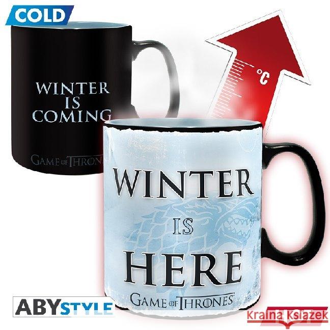 ABYstyle - Game of Thrones - Winter is here Thermoeffekt Tasse  3700789267355 Abysse Deutschland - książka