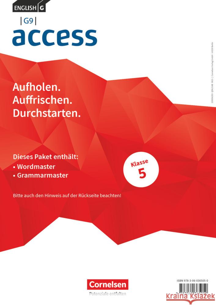 Access - G9 - Ausgabe 2019 - Band 1: 5. Schuljahr  9783060365050 Cornelsen Verlag - książka