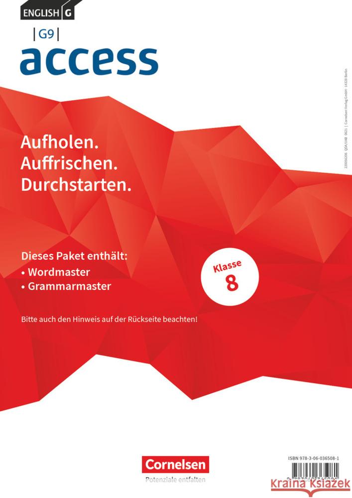 Access - G9 - Ausgabe 2019 - Band 4: 8. Schuljahr  9783060365081 Cornelsen Verlag - książka