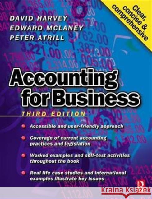 Accounting for Business David Harvey Edward McLaney Peter Atrill 9781138143647 Routledge - książka