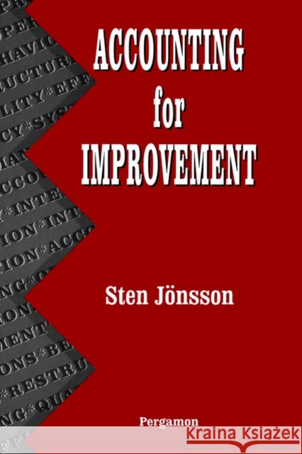 Accounting for Improvement Sten Jonsson 9780080408125 Pergamon - książka
