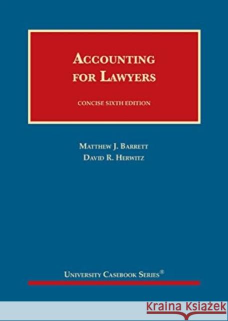 Accounting for Lawyers, Concise David R. Herwitz 9781636591070 West Academic Publishing - książka