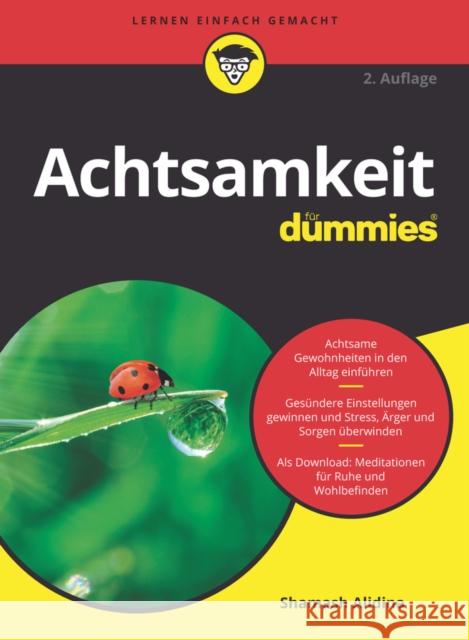 Achtsamkeit für Dummies Shamash Alidina 9783527718795  - książka