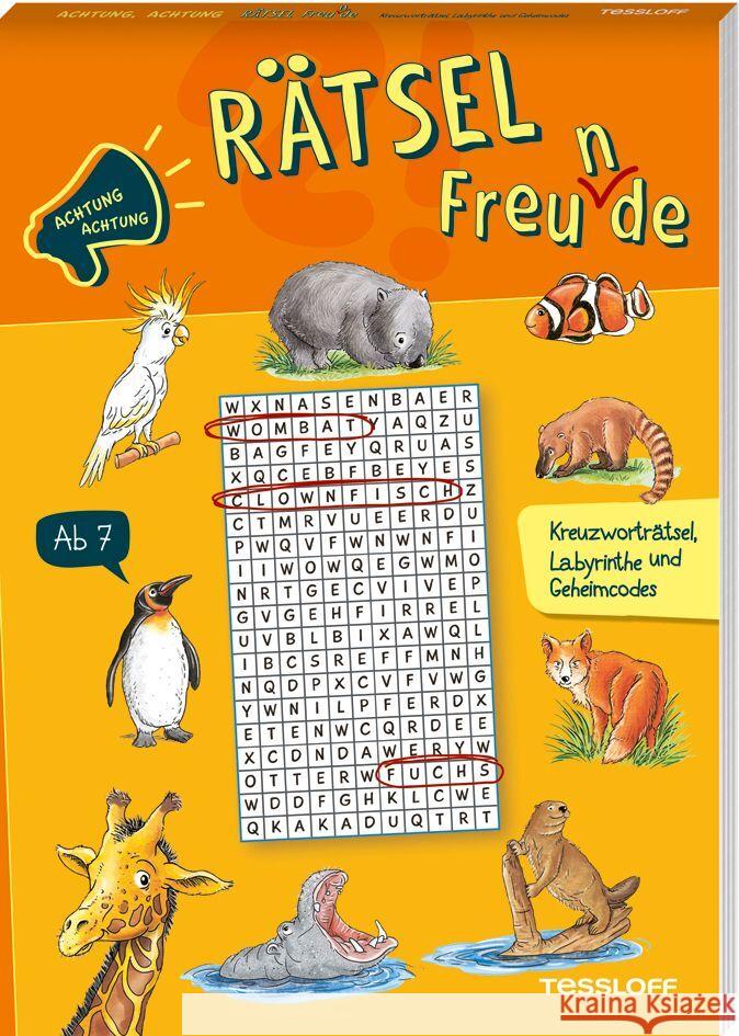 Achtung, Achtung Rätselfreu(n)de. Kreuzworträtsel, Labyrinthe und Geheimcodes  9783788645953 Tessloff Verlag Ragnar Tessloff GmbH & Co. KG - książka