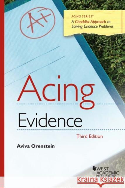 Acing Evidence Aviva  Orenstein 9781647081102 Eurospan (JL) - książka