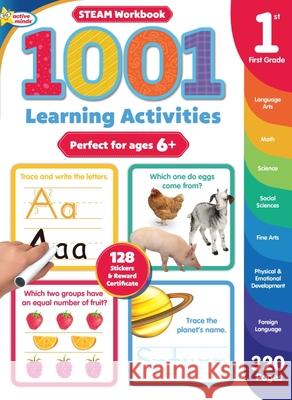 Active Minds 1001 First Grade Learning Activities: A Steam Workbook Sequoia Children's Publishing 9781642693737 Sequoia Children's Publishing - książka