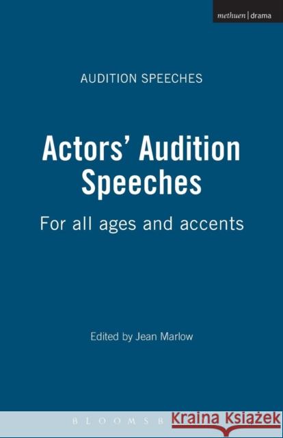 Actors' Audition Speeches : For All Ages and Accents Jean Marlow 9780713669794  - książka