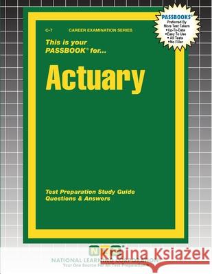 Actuary Passbooks 9781799300076 National Learning Corp - książka