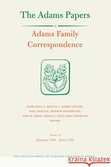 Adams Family Correspondence Adams Family 9780674057845 Belknap Press - książka