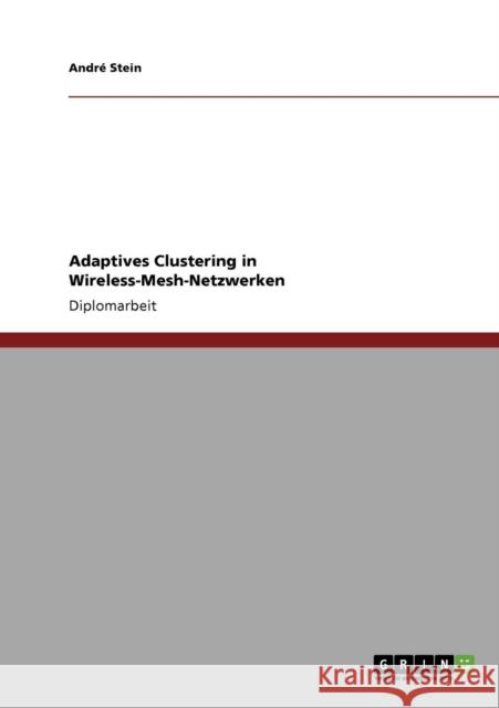 Adaptives Clustering in Wireless-Mesh-Netzwerken Andr Stein 9783640583485 Grin Verlag - książka