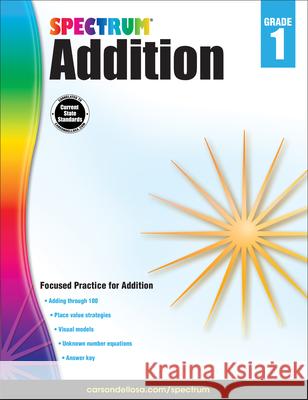 Addition, Grade 1 Spectrum                                 Carson-Dellosa Publishing 9781483831060 Spectrum - książka