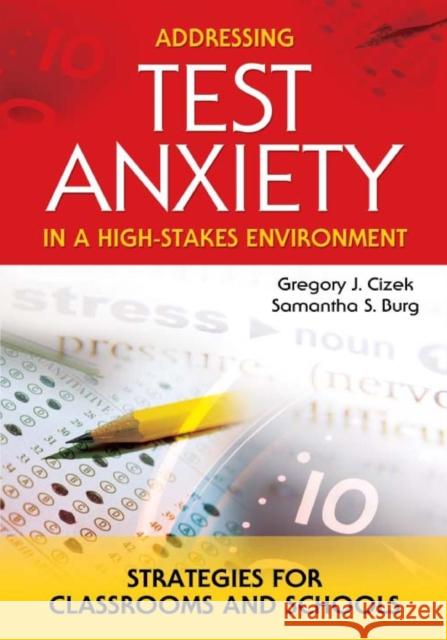 Addressing Test Anxiety in a High-Stakes Environment: Strategies for Classrooms and Schools Cizek, Gregory J. 9781412908900 Corwin Press - książka