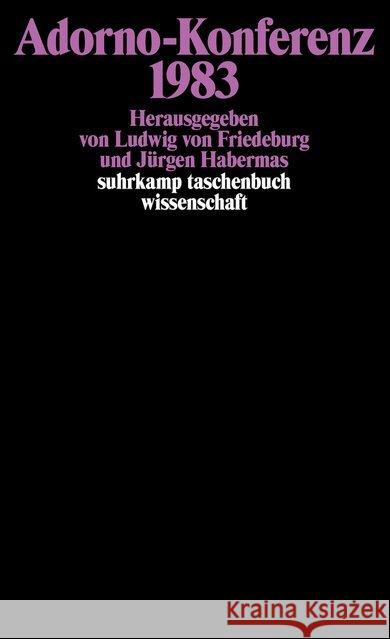 Adorno-Konferenz 1983  9783518280607 Suhrkamp - książka