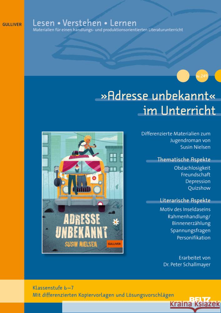 »Adresse unbekannt« im Unterricht Schallmayer, Peter 9783407824158 Beltz - książka