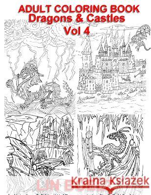 Adult coloring book Fantasy Dragons & Castles Boelz, Lin 9781530098897 Createspace Independent Publishing Platform - książka