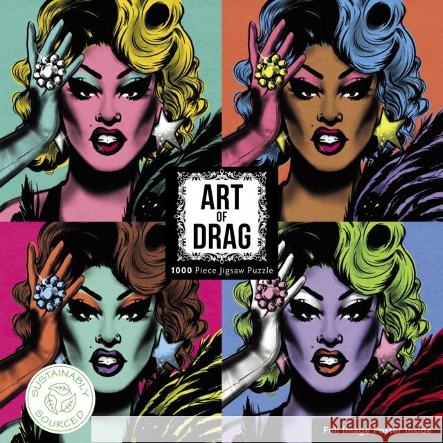 Adult Sustainable Jigsaw Puzzle Art of Drag: 1000-Pieces. Ethical, Sustainable, Earth-Friendly Flame Tree Studio 9781804176757 Flame Tree Gift - książka