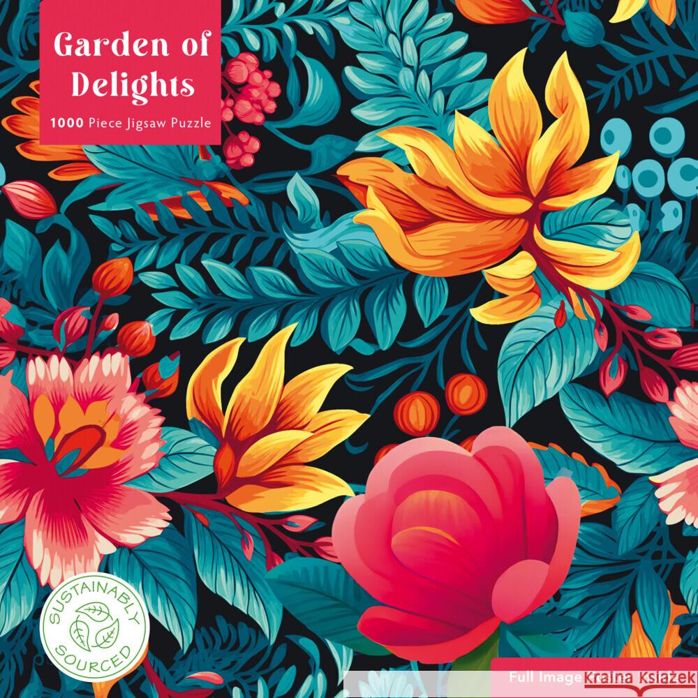 Adult Sustainable Jigsaw Puzzle Garden of Delights: 1000-Pieces. Ethical, Sustainable, Earth-Friendly Flame Tree Studio 9781804179208 Flame Tree Gift - książka