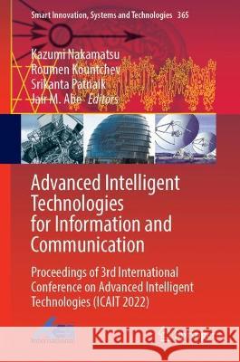 Advanced Intelligent Technologies for Information and Communication  9789819952021 Springer Nature Singapore - książka
