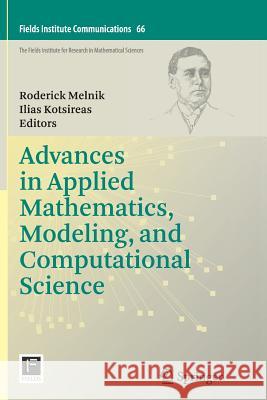 Advances in Applied Mathematics, Modeling, and Computational Science  9781489989871 Not Avail - książka